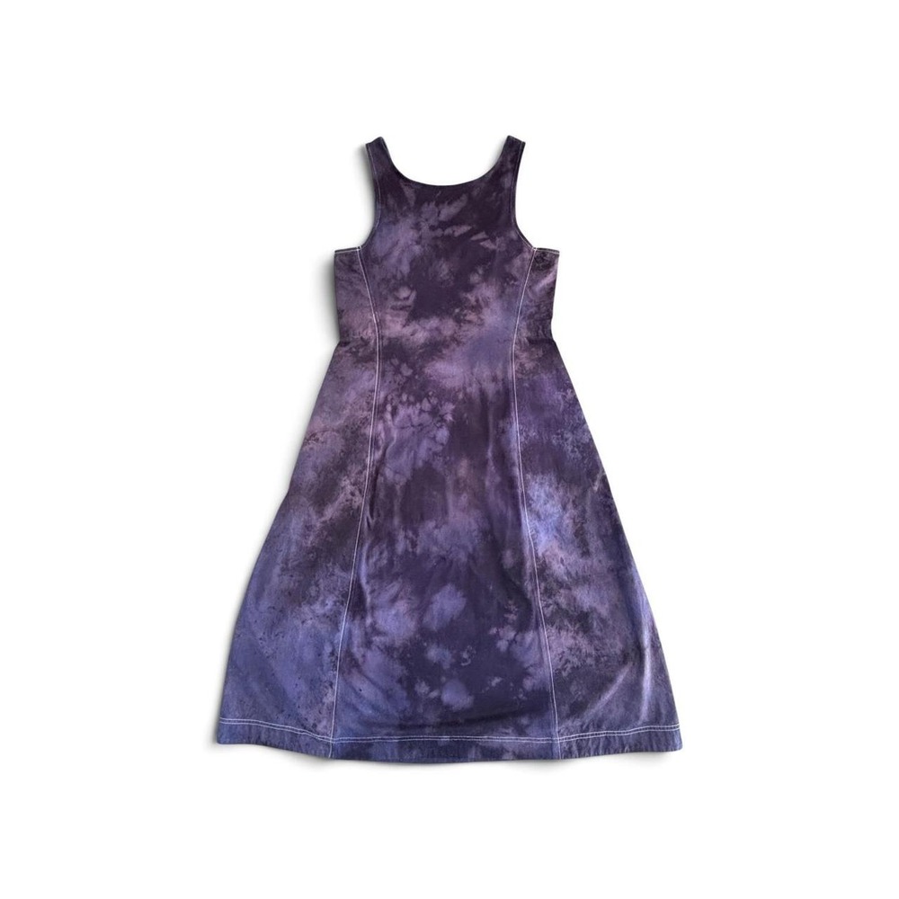 COS Purple Black Tie Dye Panel Contrast Stitch Midi Dress S - Picture 9 of 9